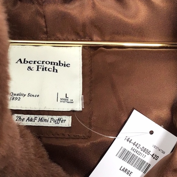 Abercrombie & Fitch Faux Fur Mini Puffer Coat - Picture 5 of 5